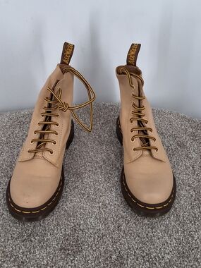 Dr. Martens 1460 Pascal Tan Lace-Up Leather Ankle Boots